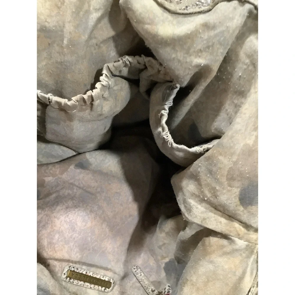Elliott Lucca Large Lightweight, Snakeskin Embossed Leather Hobo Bag